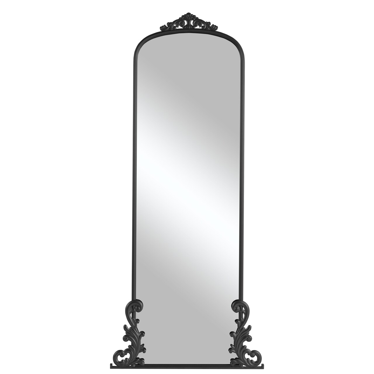 Arched Full Length Mirror Vintage Carved Mirror Iron Frame Wall Mirror